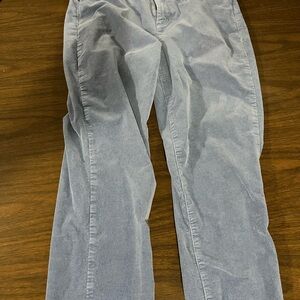 Talbots Blue Corduroy Pants Straight-Leg Casual